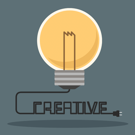 lightbulb with creative wireのイラスト素材
