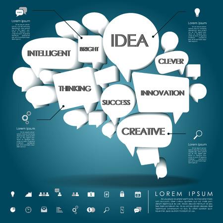 brain from bubble talk vectorのイラスト素材