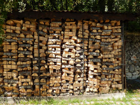 Woodpile in Abruzzoの写真素材