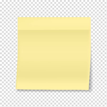 Office yellow memo on isolated background. Empty sticker note. Business blank or empty notepaper. Vector illustrationのイラスト素材