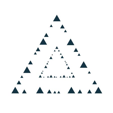 Triangle geometric frames or borders that formed by triangle shapes. Applicable for posters,...
