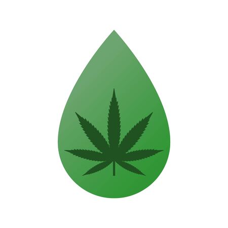 Medical cannabis, hemp inside drop.のイラスト素材