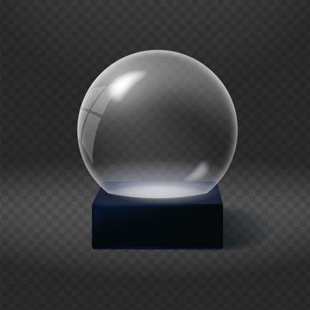 Glass christmas ball with snow globes. Christmas ballのイラスト素材