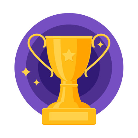 Success symbols, reward for winner flat iconsのイラスト素材