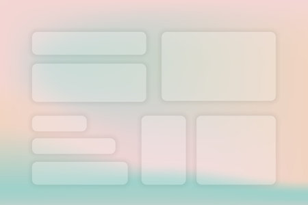 Abstract gradient background. Transparent frame in glass morphism style