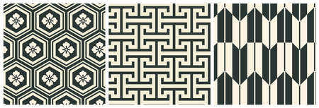 Asian kojitsunagi seamless pattern as turtle hexagons.
