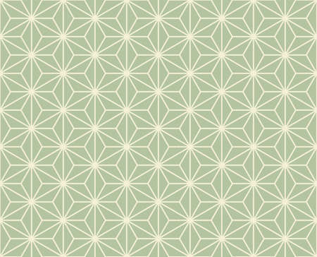 Asian asanoha seamless pattern with hemp leaves.のイラスト素材