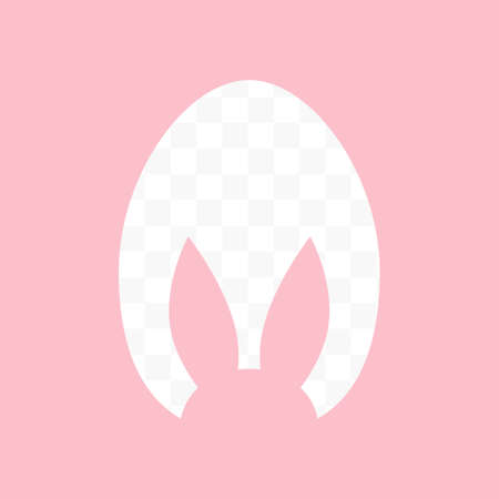 Easter egg frame with easter bunny ears.のイラスト素材