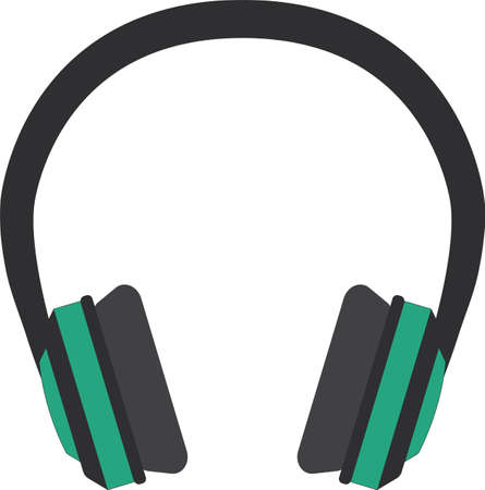 Earphone icon, symbol in flat style.のイラスト素材