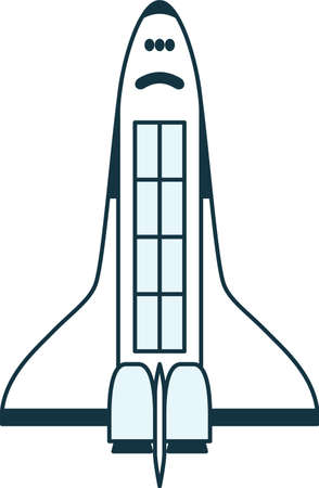 Space shuttle, space ship icon.のイラスト素材