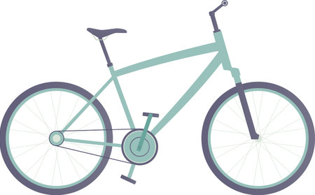 City bike, sport bicycle illustration.のイラスト素材