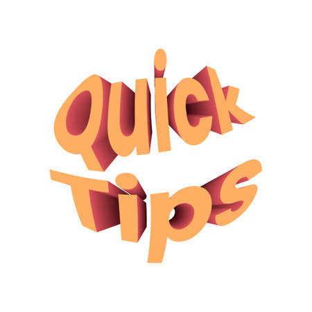 Quick tips text. Retro style design typography.