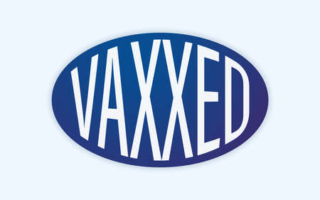 Vaccine campaign stickers. Vaccination badges. Vaccine badgeのイラスト素材