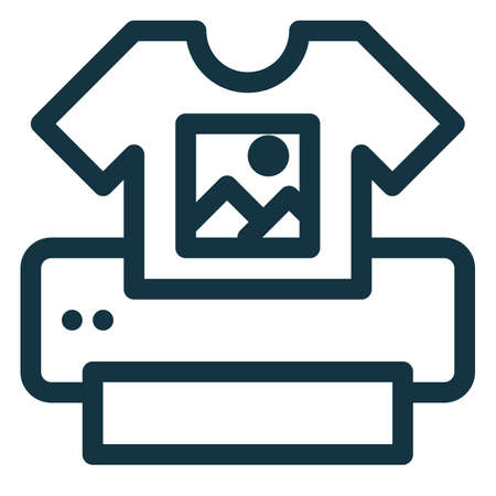 Print on t-shirt icon. Print on demand service icon.のイラスト素材