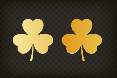 3d Three leaf clover coin on isolated backgroundのイラスト素材