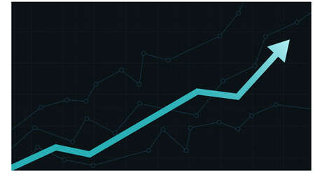 Rising stock market or rise of economyのイラスト素材