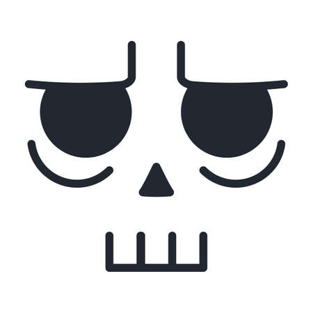 Halloween sticker. Halloween monster face. Monster faceのイラスト素材