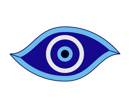 Turkish nazar symbol. Greek charm or amulet.のイラスト素材