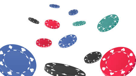 Gambling game, casino 3d golden chips. VIP poker chipsのイラスト素材