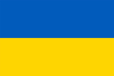 Ukrainian national flag. Ukrainian flag icon.のイラスト素材
