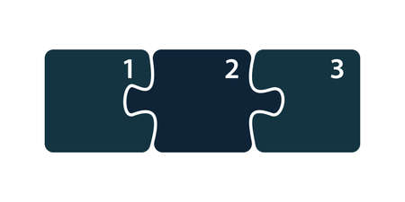 Puzzle sequence. Steps infographics. Presentation chart elements.のイラスト素材