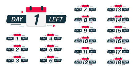 Promotion icon. Days countdown banner. Web banner with calendarのイラスト素材