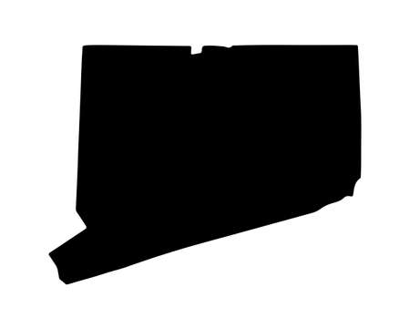 US state map. Connecticut silhouette symbol. Vector illustrationのイラスト素材
