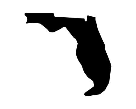 US state map. Florida silhouette symbol. Vector illustrationのイラスト素材