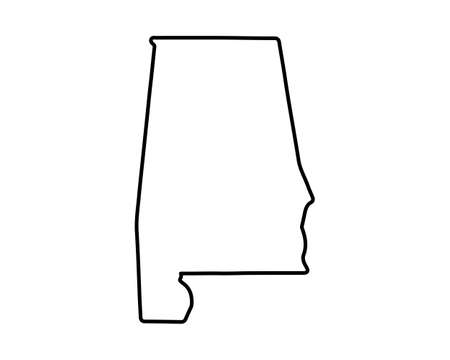US state map. Alabama outline symbol. Vector illustrationのイラスト素材