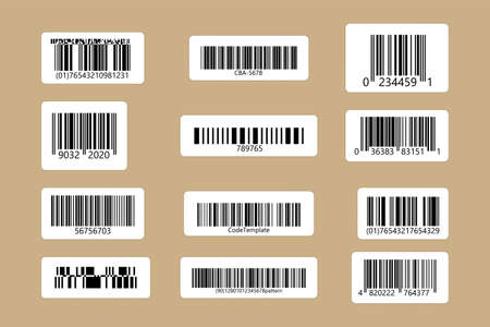 Code stickers on isolated background. Code sample