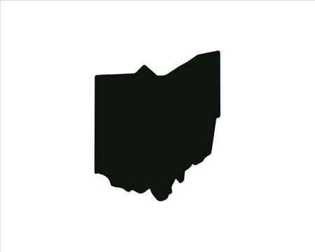 US state map. Ohio silhouette symbol. Vector illustrationのイラスト素材