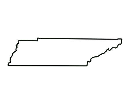 US state map. Tennessee outline symbol. Vector illustrationのイラスト素材