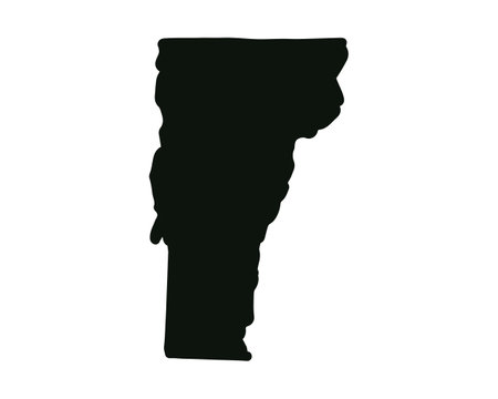 US state map. Vermont silhouette symbol. Vector illustrationのイラスト素材