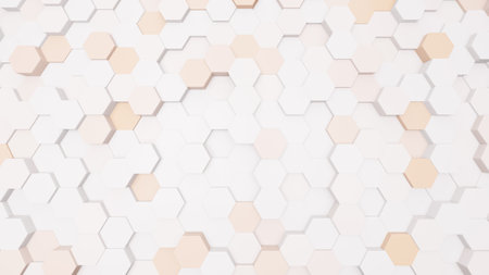 Realistic abstract honeycomb background. 3d rendering.の写真素材
