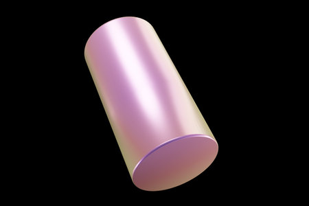 Geometric shape. Holographic 3d shape. 3d rendering.の写真素材