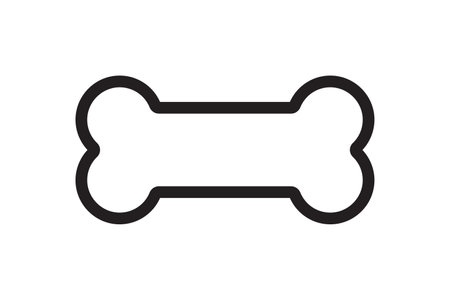Bone outline icon. Bone for pet dog. Vectorのイラスト素材