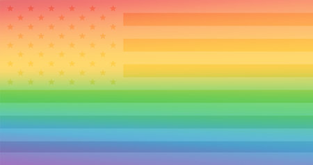 Pride month in America concept. US Pride month flag.のイラスト素材