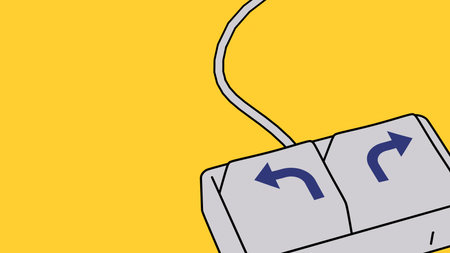 Choice concept. Keyboard with two keys - right and left arrow. Choosing the direction or making decision concept. Cartoon style. 3d rendering.の写真素材