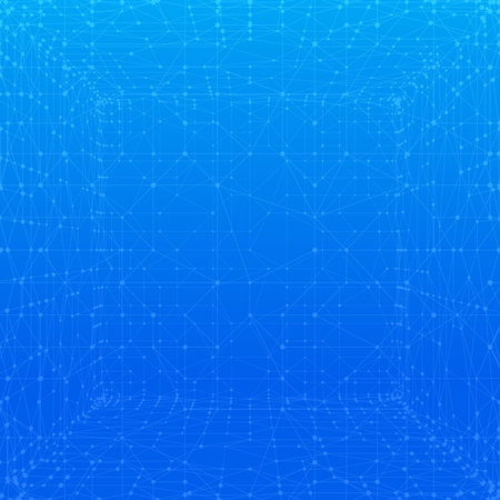 Technology abstract background. Dots connected by lines. Minimalist mesh backdrop. Abstract...