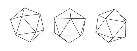 Monochrome Wireframe Grid Shape. Abstract 3D Hexagon Geometric Spiral Shape