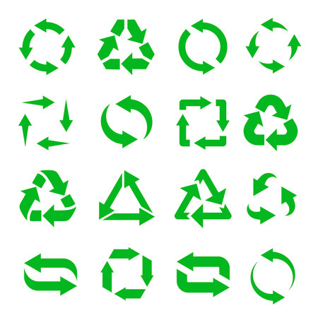 Recycling symbol green environmental symbol and ecologyのイラスト素材