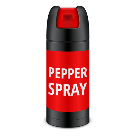 Pepper spray balloon gas for personal self protection attack control realistic vector illustrationのイラスト素材