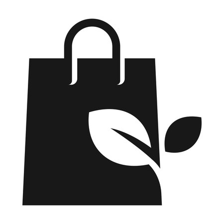 Vector icon of eco friendly packaging with a leaf design suggesting sustainability and environmental care in daily productsのイラスト素材
