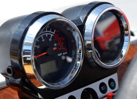 Car panel instrument speedometer and tachometer