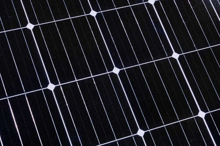 Close up of the Solar cell panelsの写真素材