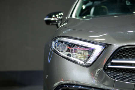 Nonthaburi-Thailand 28 NOV 2018: Headlight of Mercedes-AMG CLS 53 4MATIC+ on display at The 35th...