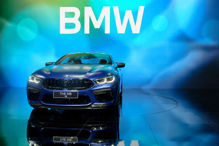 Nonthaburi-Thailand 14 JUL 2020: BMW M8 Competition Coupe on display at The 41st Bangkok International Motor Show on 14 - 26 JUL 2020 at IMPACT Challenger Muang Thong Thaniのeditorial素材