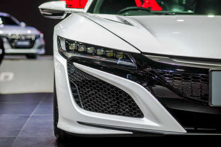 Nonthaburi-Thailand 28 NOV 2018: Headlight of Honda NSX on display at The 35th Thailand International Motor Expo 2018 on 28 NOV - 10 DEC 2018 at IMPACT Challenger Muang Thong Thaniのeditorial素材