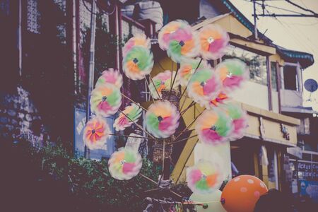 Paper fan on streetのeditorial素材