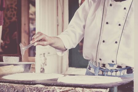 Street chef with dosaのeditorial素材